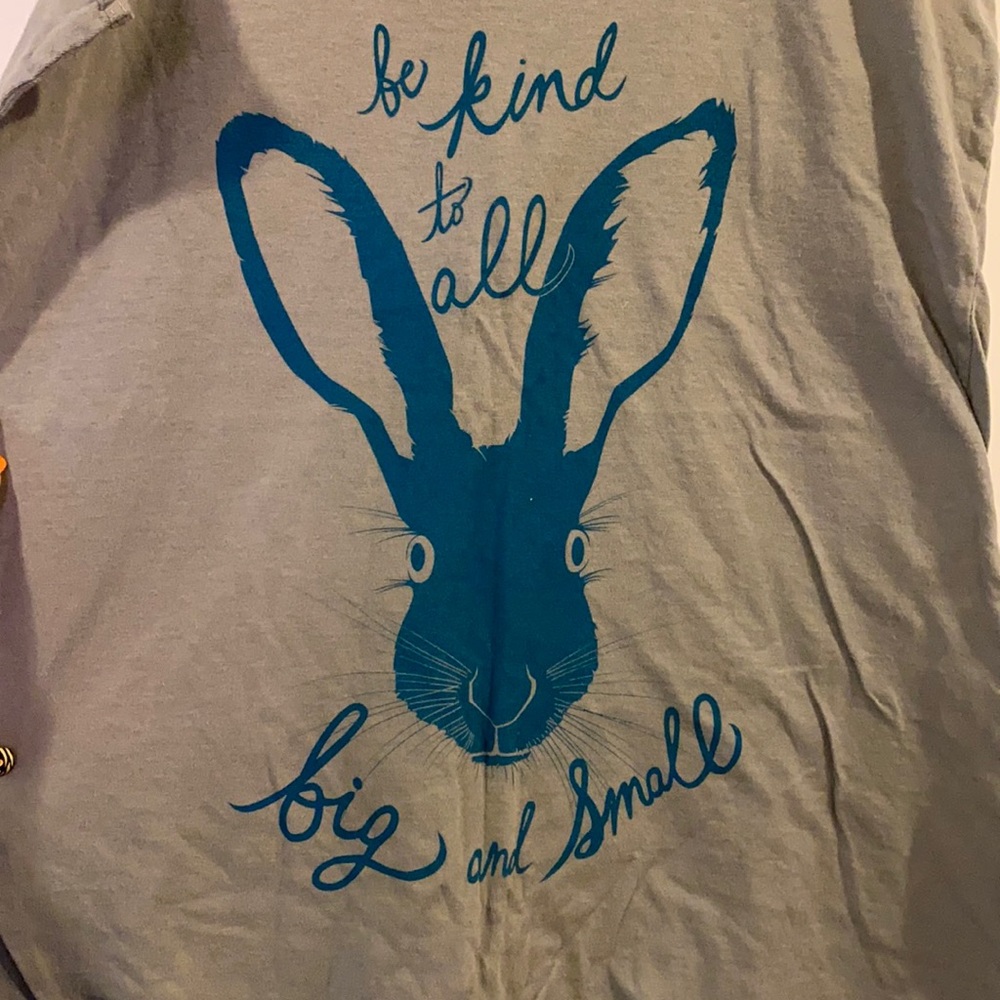 Grey tank top with bunny